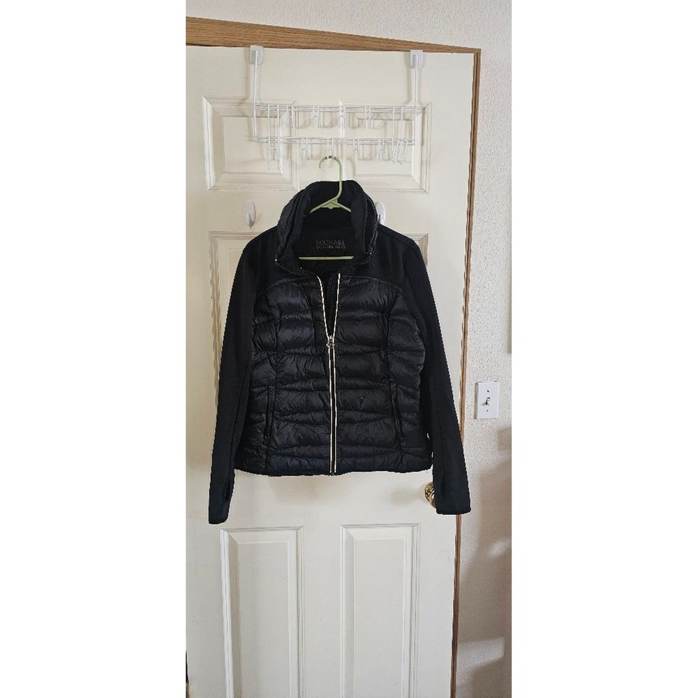 Michael Kors Women's Black Puffer Jacket‎ XL with thumb holes